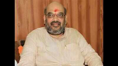 BJP president Amit Shah arrives for chintan shibir