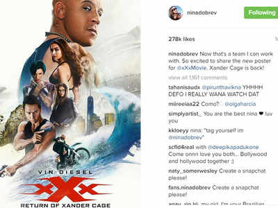Pic: Deepika Padukone stands out in the new poster of 'xXx: Return of Xander Cage'
