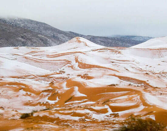 When snow rested on the mighty Saharan sands