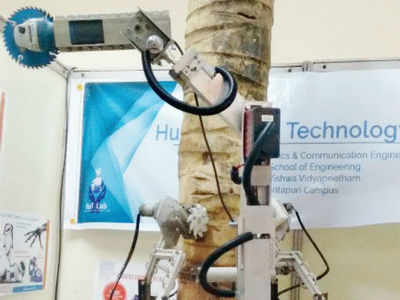 Students develop robot that can harvest coconuts in seconds