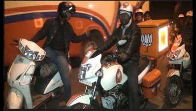 Over 1600 motor-bikes with lotus stickers being used in 404 constituencies of UP