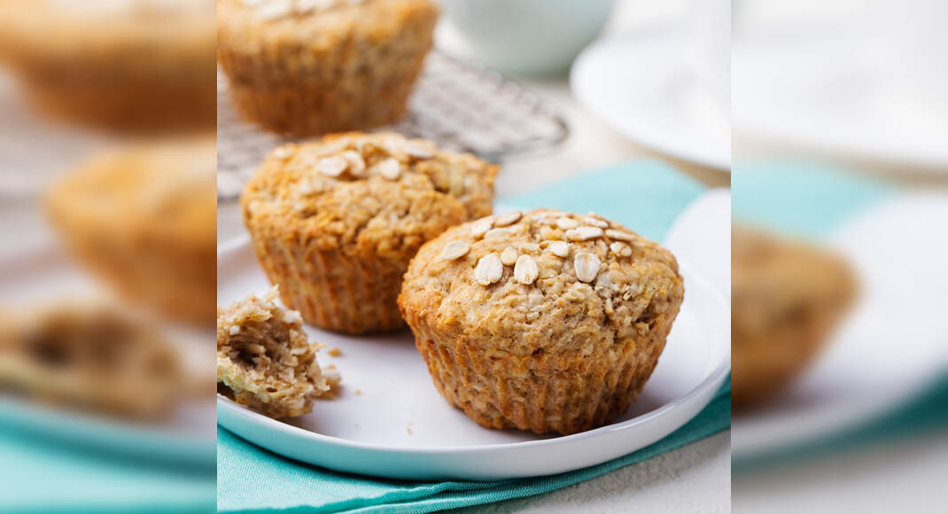 Oats Banana Muffins Recipe: How to Make Oats Banana Muffins Recipe | Homemade Oats Banana Muffins Re