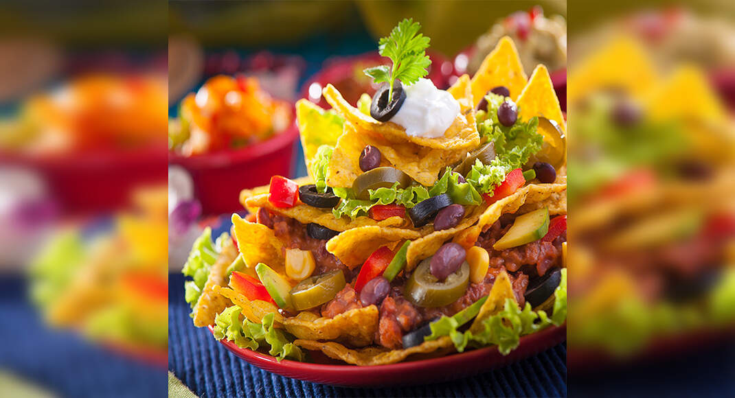 Christmas Nachos Recipe: How to Make Christmas Nachos Recipe | Homemade Christmas Nachos Recipe