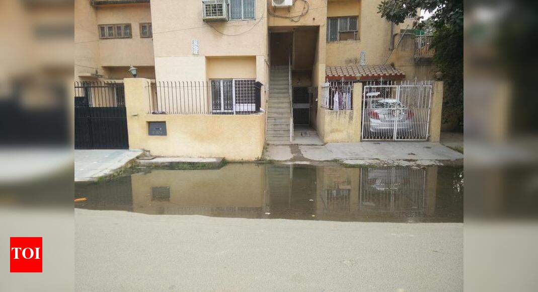 Sewage blocks access to Sarita Vihar flats Times of India