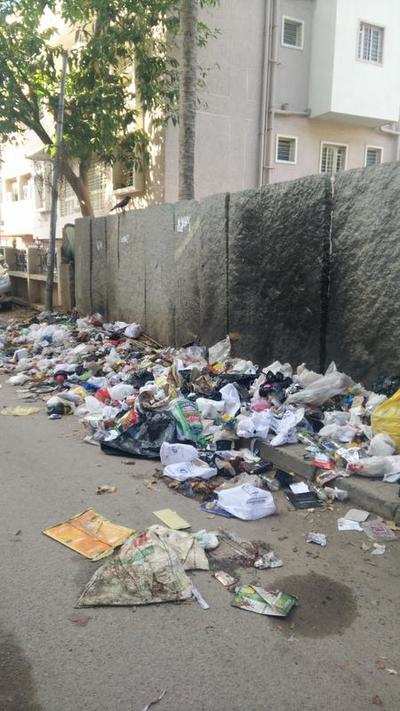 Trash uncleared in CV Raman Nagar