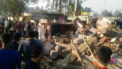 Extension of shrine demolished in Visat