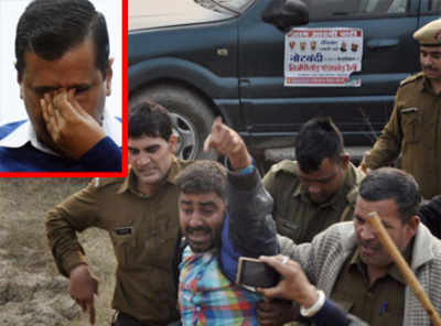 Shoe hurled at Delhi CM Arvind Kejriwal in Rohtak