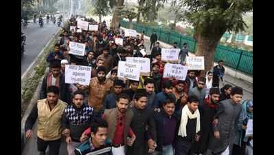 Najeeb Ahmed case: AMU students hold protest march against UP Police