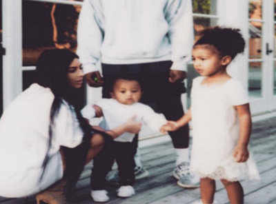 Kim Kardashian West returns to social media with a family photo