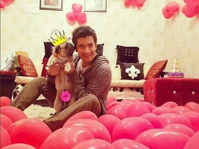 Sharad Malhotra begins birthday celebrations with his dog "Chotu"