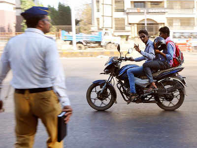 Riding without a store helmet