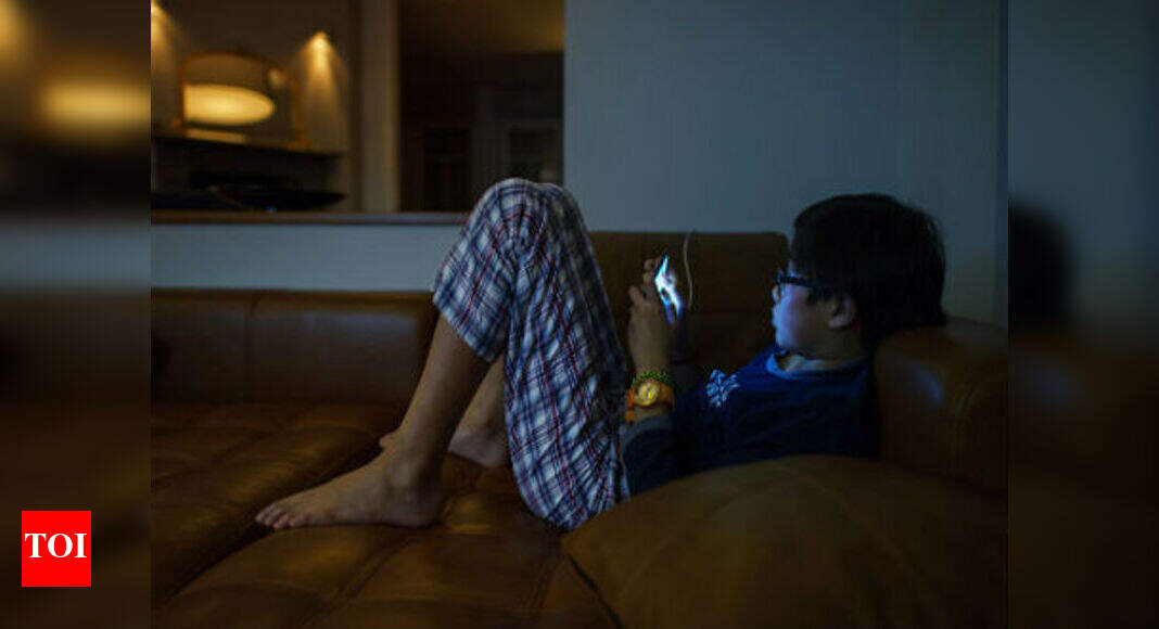Image showcasing Smartphone addiction ups dry-eye risk in children - Times of India