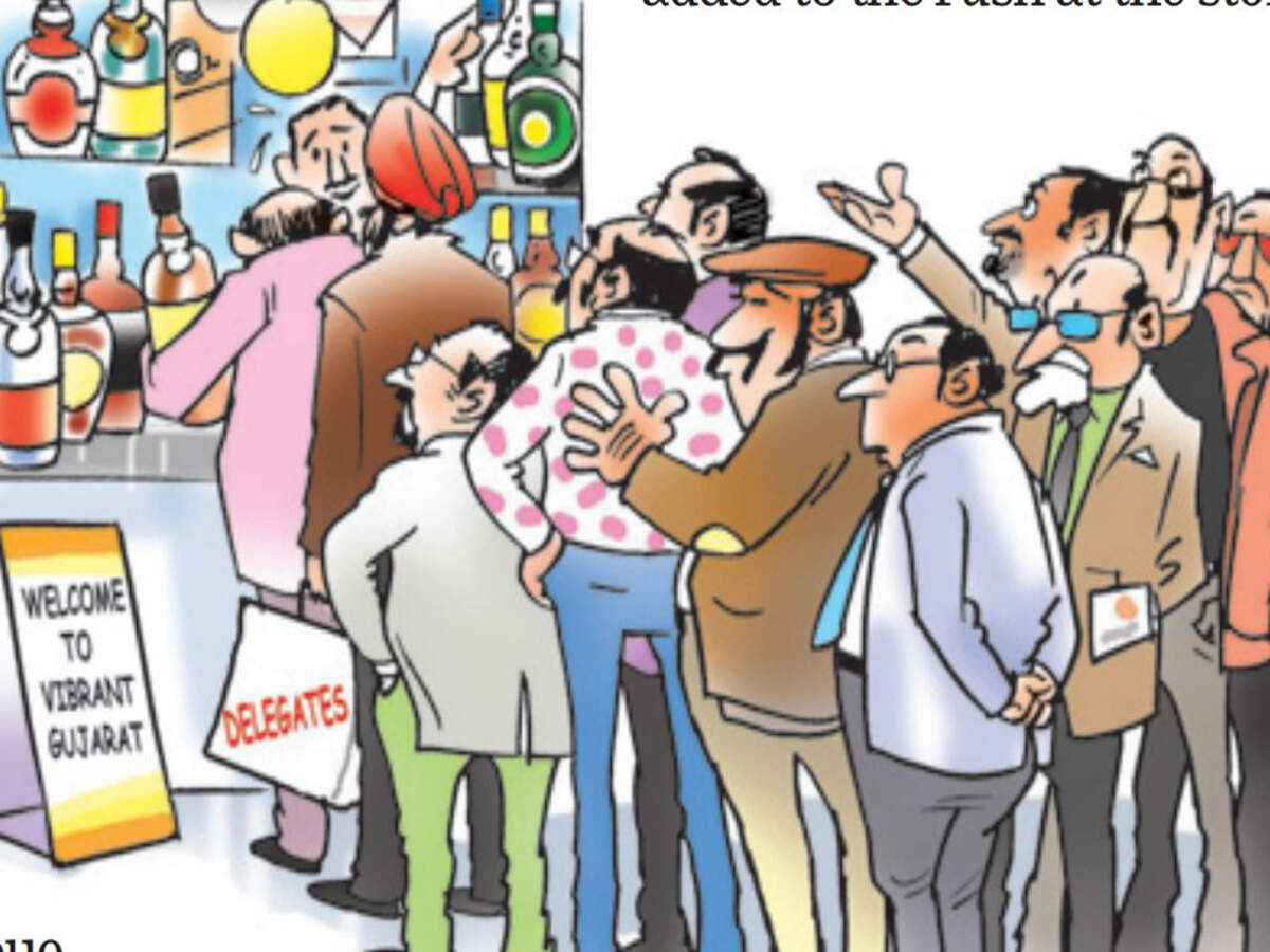 Vibrant Gujarat Summit 2017 effect : Queues outside liquor shops |  Ahmedabad News - Times of India