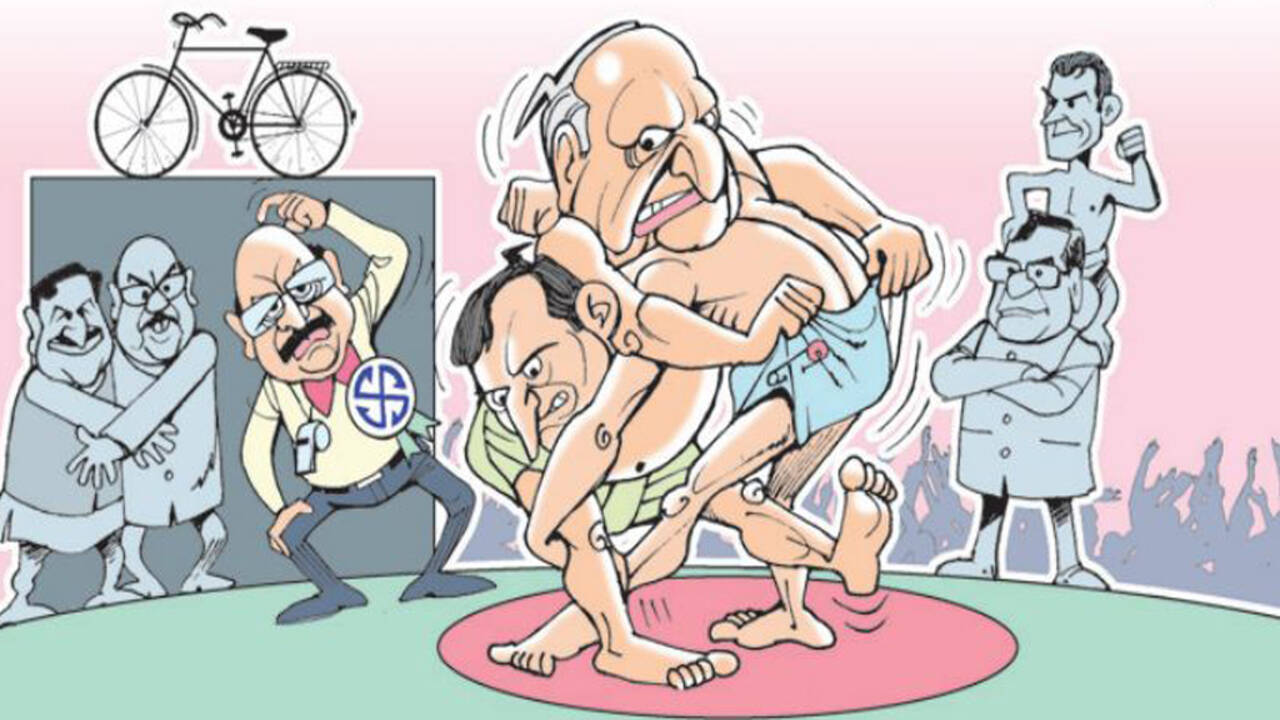 Samajwadi Party camps fight it out over bicycle, verdict on Monday | Uttar-Pradesh Election News - Times of India Samajwadi Party camps fight it out over bicycle, verdict on Monday | Uttar-Pradesh Election News - Times of India