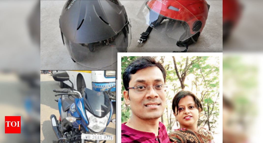 Woman dies in Kolkata's VIP Road bike accident as unclipped chin strap