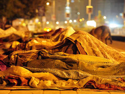 25 people spend chilly nights in streets