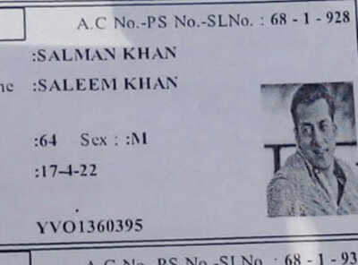 Fake voter ID of a ‘64-year-old Salman Khan’ surfaces on the internet