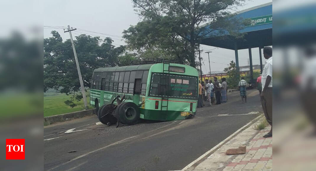 Madurai Road Accident: Bus driver jumps off moving vehicle to escape ...