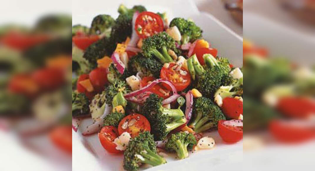 Recipe for broccoli salad | Broccoli salad recipe | Healthy broccoli tomato salad