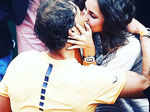 Rafael Nadal passionately kisses girlfriend
