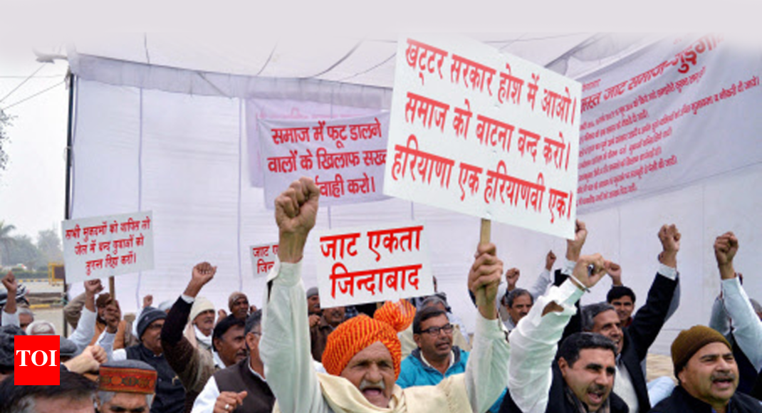 Jats begin stir in Haryana, demonstrations peaceful | India News - Times of India Jats begin stir in Haryana, demonstrations peaceful | India News - Times of India