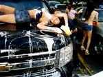 Mallika's seductive car wash!