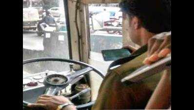 Bengaluru: Driver found watching film on cell at the wheels