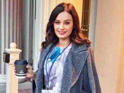 Evelyn Sharma speaks at Trump's event