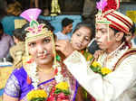 Couples getting married on Valentine's day at Bandra court