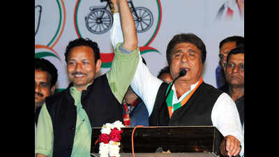 Modi-bashing by Raj Babbar at poll rally