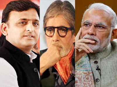 Akhilesh drags Amitabh Bachchan to target PM Modi