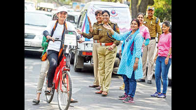 With police walking with us, we felt like VIPs: DRC girls at women’s safety cycle rally by Delhi Police