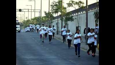 NID students run for Clean India