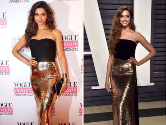 Deepika’s Oscar party dress is a throwback of sorts to her 2012 Vogue appearance