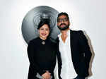 Sunil Padwal and his wife at the Art exhibition