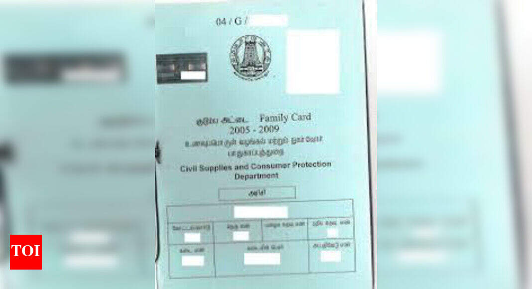 Smart ration cards will be issued from April 1, TN food minister says ...