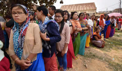 Record 84% turnout in phase one in Manipur, 57.03% in phase six of UP polls