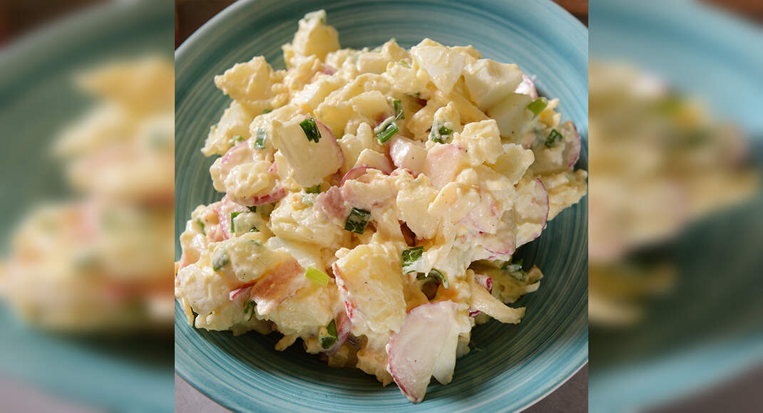 Egg Potato Salad Recipe: How to Make Egg Potato Salad Recipe | Homemade Egg Potato Salad Recipe