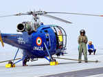 ​ Chetak stands on board the Indian Navy’s Aircraft Carrier