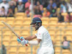 Cheteshwar Pujara plays a shot