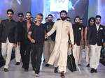New designs by Arjun Khanna were displayed by models