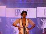 Model looks stunning as she walks the ramp for designer Sounia Gohil