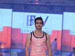 A model displays designer Sanjay Hingu’s creations