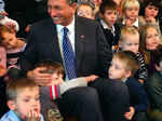 Borut Pahor with kids