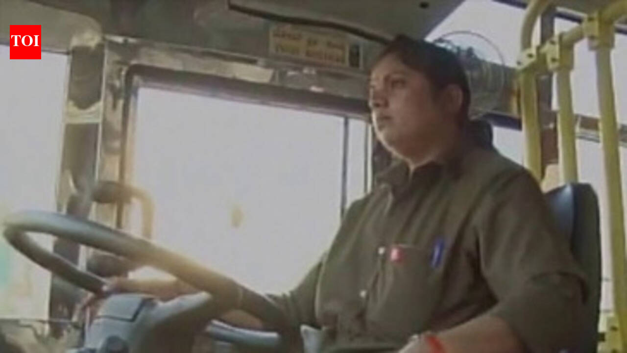 Karnataka state transport gets first female bus driver