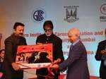 Sanjay Deshmukh, Amitabh Bachchan and Ramesh Sippy during the launch