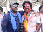 Vikas Verma with Shekhar Suman during his Holi party