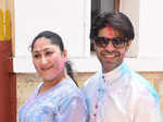 Jayati Bhatia and Ssumier Pasricha during Tanvi Azmi’s Holi party