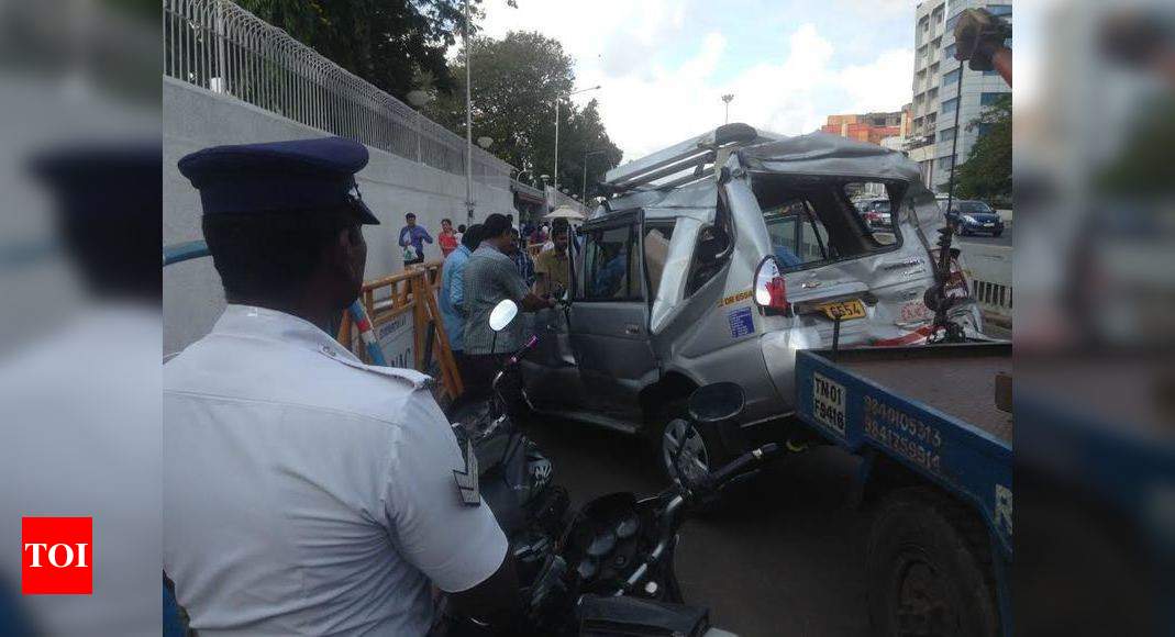 SUV accident leads to traffic pileup on Chennai’s Anna Salai Chennai