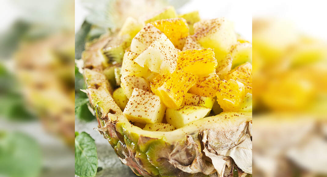 Pineapple Mango Salad Recipe: How to Make Pineapple Mango Salad Recipe | Homemade Pineapple Mango Sa